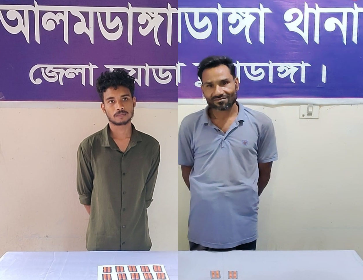 আলমডাঙ্গায় পুলিশের মাদকবিরোধী অভিযানে ১২০ পিস ট্যাপেন্টাডলসহ দুই মাদক কারবারি গ্রেফতার