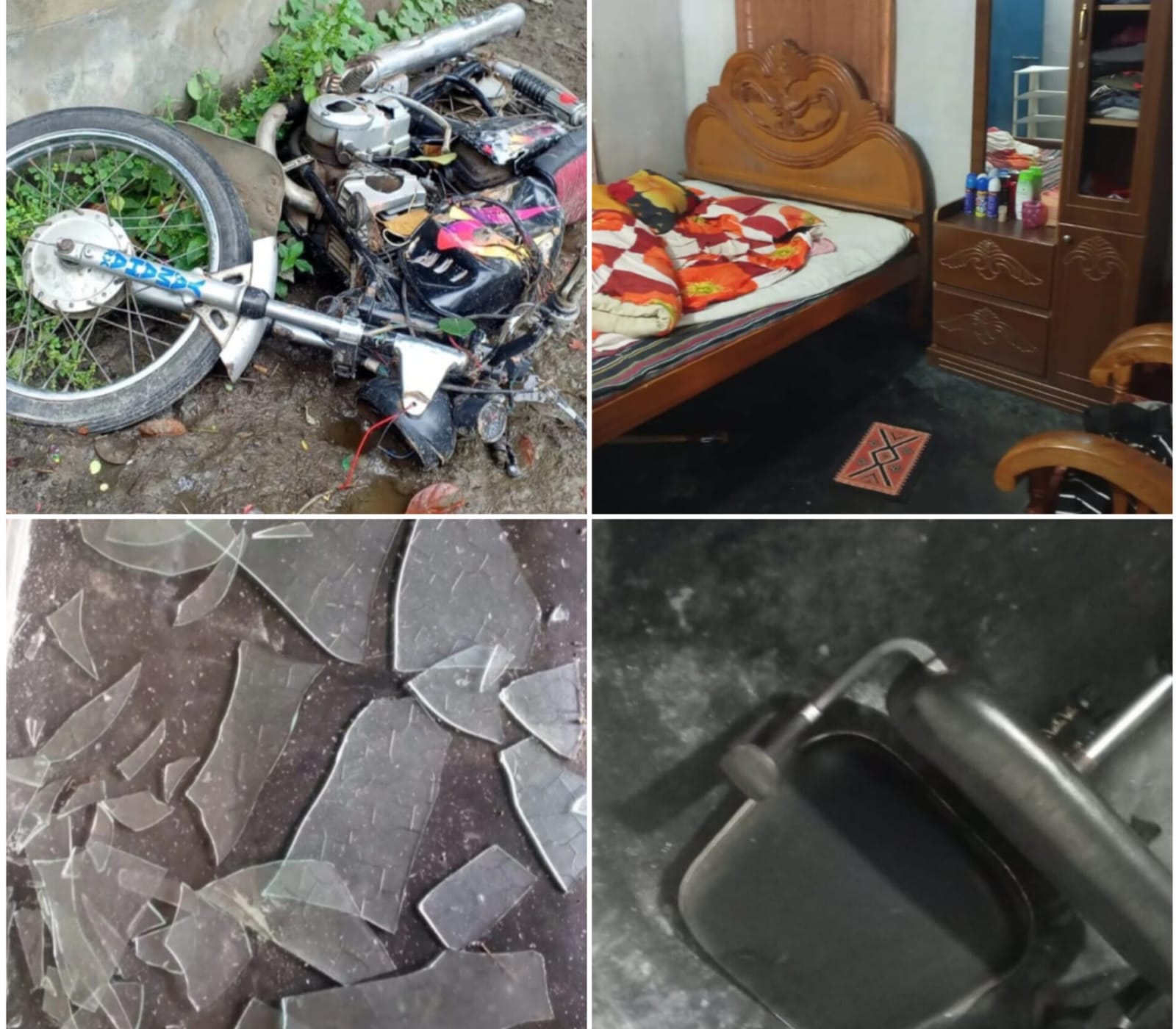 আলমডাঙ্গার মাজু গ্রামে গেটের সামনে মোটরসাইকেল রাখাকে কেন্দ্র করে হামলা-ভাঙচুরের অভিযোগ