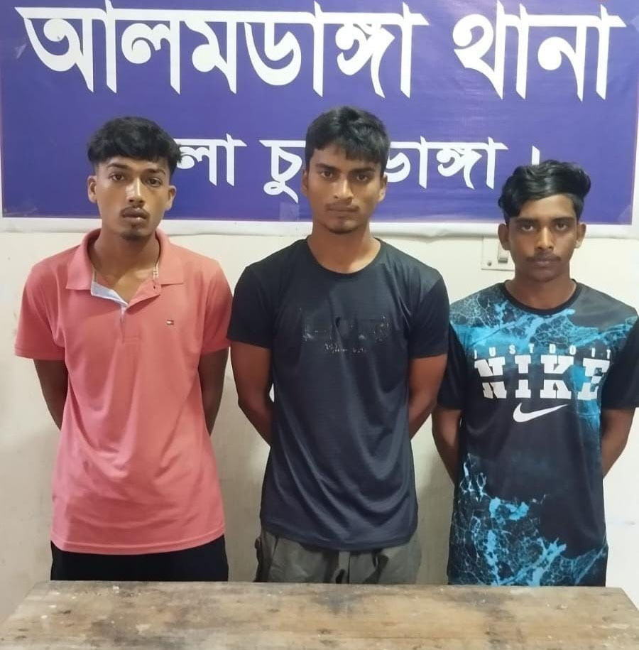 আলমডাঙ্গায় মাদকসহ তিন যুবক গ্রেফতার: আদালতে সামারি ট্রায়ালে কারাদণ্ড ও অর্থদন্ড