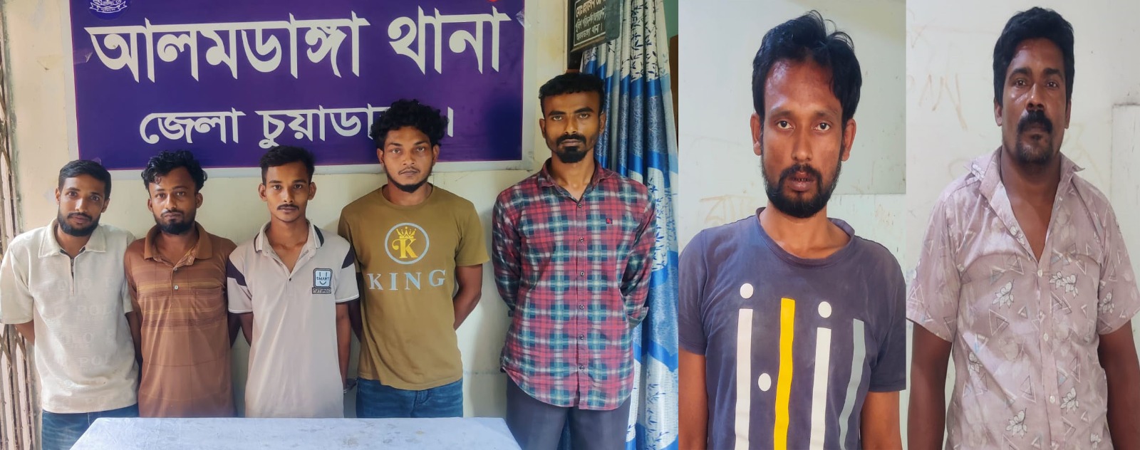 আলমডাঙ্গায় পুলিশের পৃথক অভিযানে মাদক দ্রব্য গাঁজা ও চোরাই বাঁশসহ ৭জন গ্রেফতার
